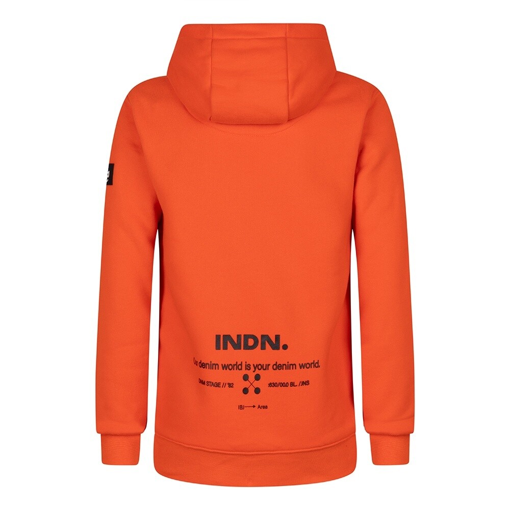 Indian Blue Jeans - Hoodie Indn Backprint Smooth Orange
