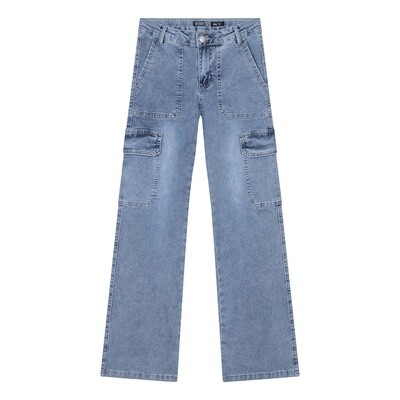 Indian Blue Jeans - Cargo Denim Wide Fit Light Denim