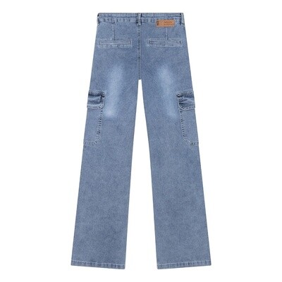 Indian Blue Jeans - Cargo Denim Wide Fit Light Denim