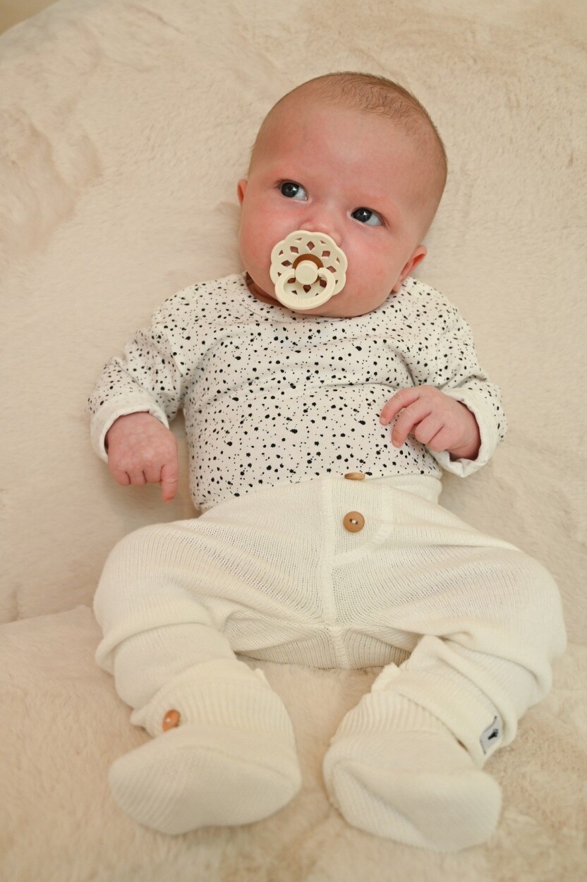Klein Baby -Longsleeve Off White/ Black Stripes KN014
