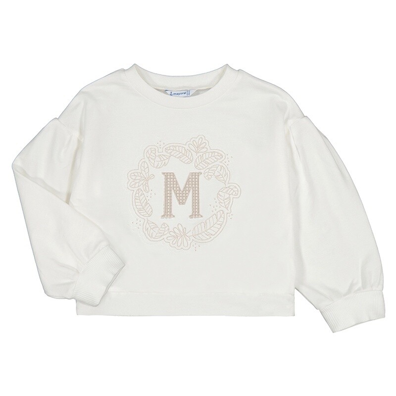 Mayoral - Embroidered pullover 3468 Natural