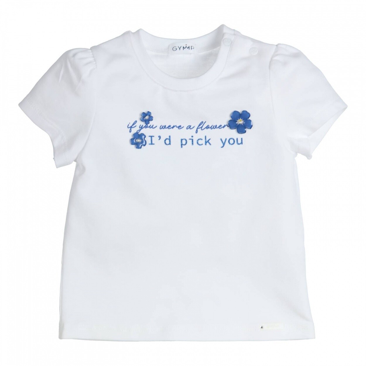Gymp T-shirt Aerobic If you were a flower White 353-4329-10