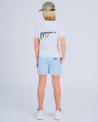 Malelions Junior Split T-Shirt MJ1-SS24-07 White/Light Blue