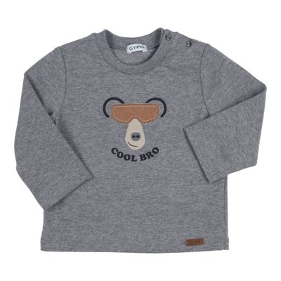 Gymp Shirt LS Aerochine Jongens Grey Melange 352-4682-20