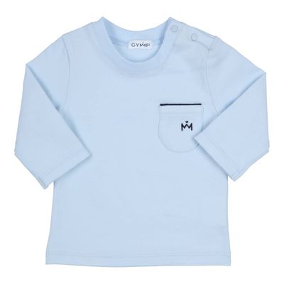Gymp Shirt LS Aerodouc Jongens Light Blue - Navy 352-4858-21