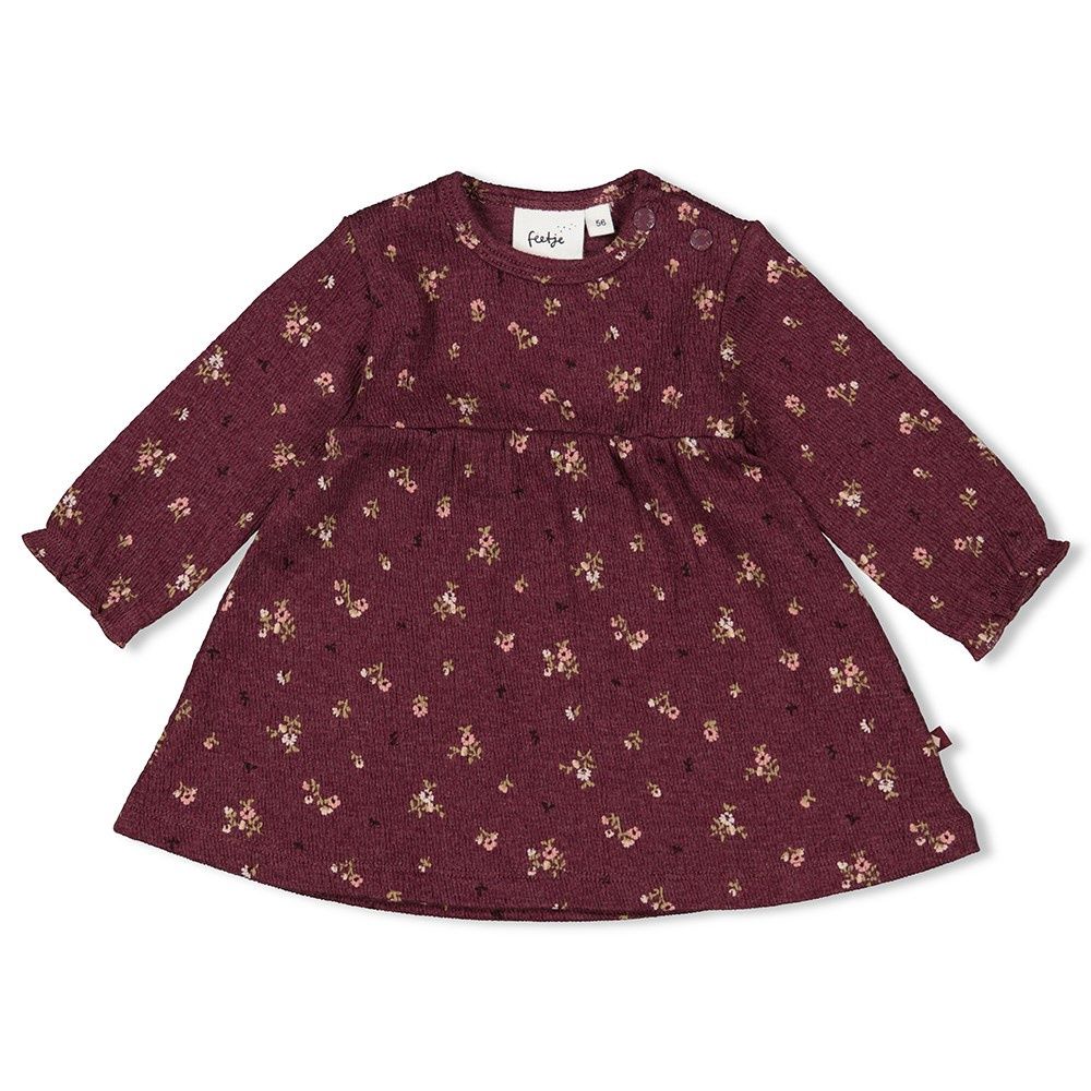 Feetje Jurk AOP - Blooming Meadow Wijn melange 51400522