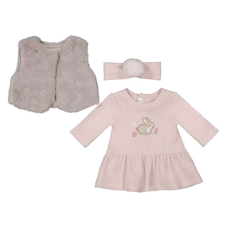 Mayoral Dress vest and head piece     Blush     2807