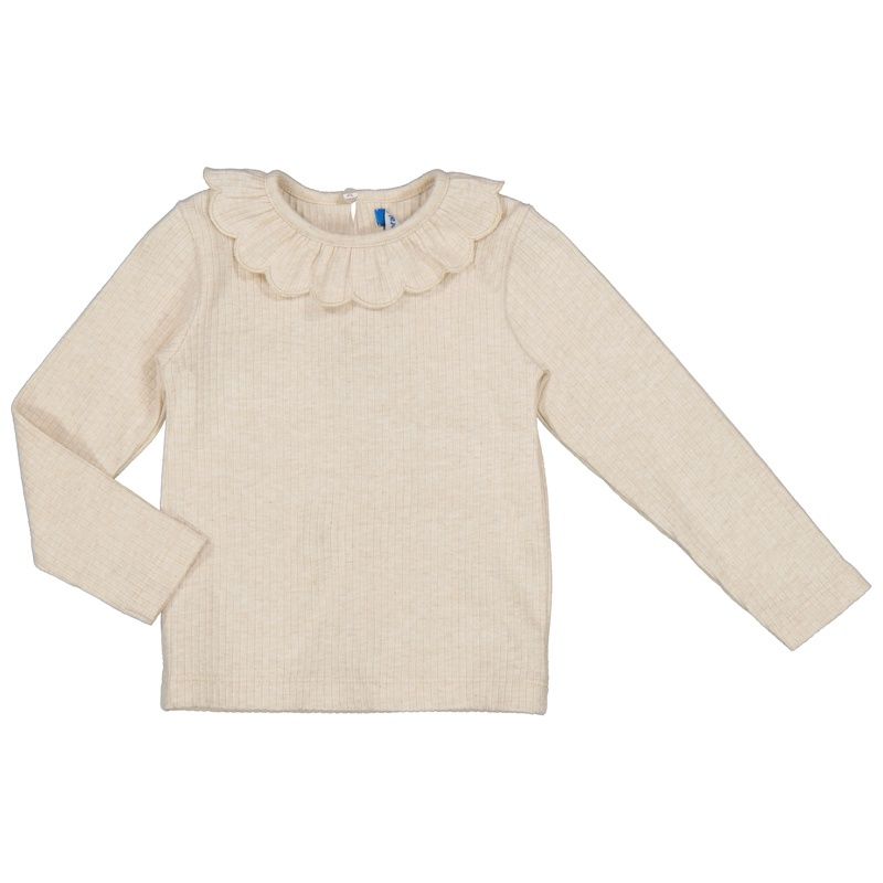Mayoral L/s ribbed shirt              H. Milk   2051