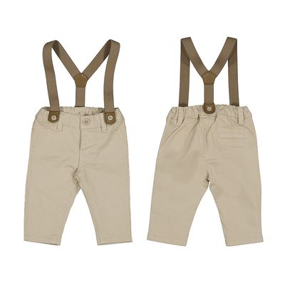 Mayoral Long trousers with suspenders Walnut    2521