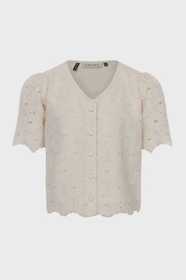 Looxs Meisjes Broderie Anglaise Top Creamy