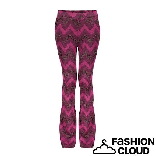Geisha  Pants flared zig zag lurex  000445 - fuchsia/burgundy 41668K-20