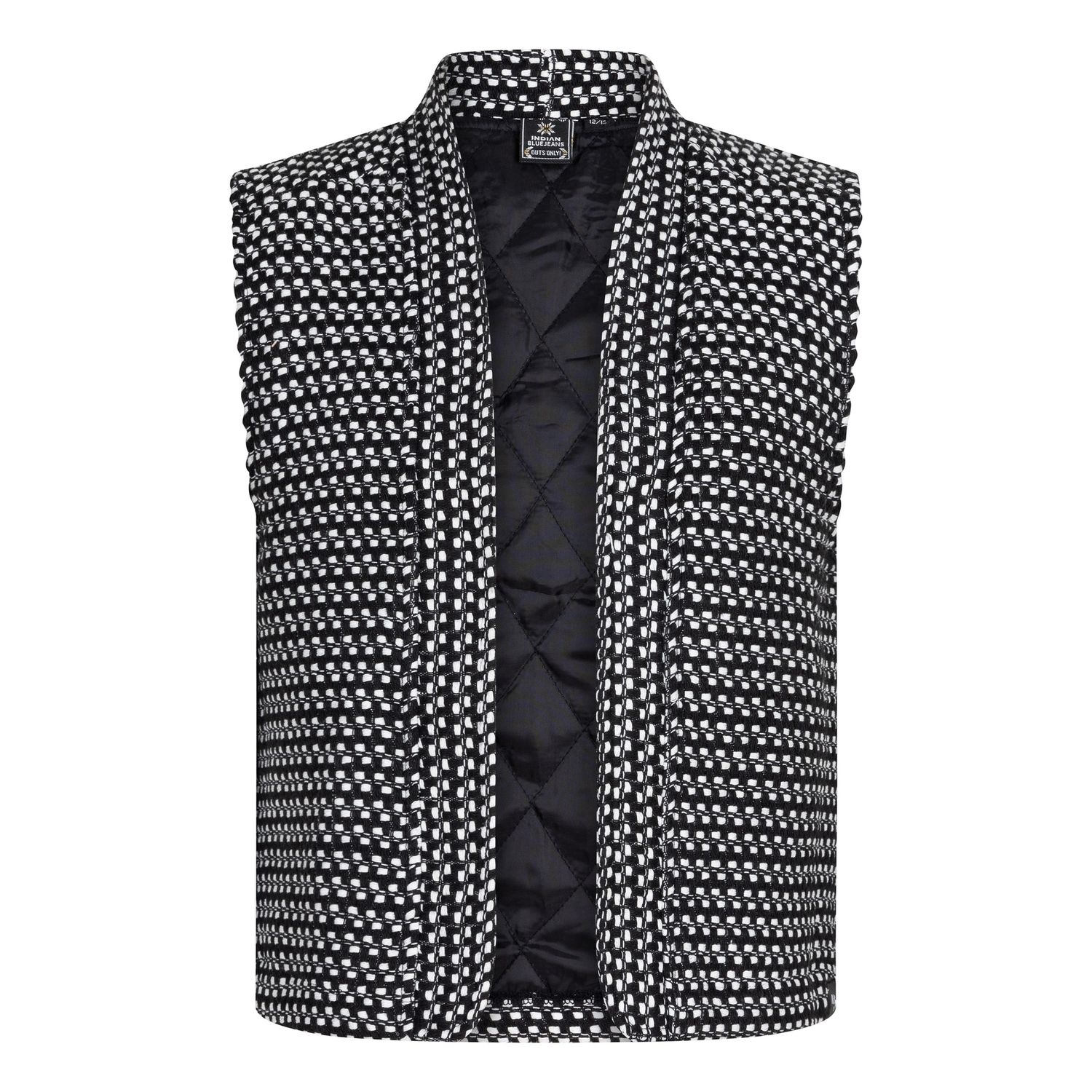 Indian Blue Jeans Gilet Tweed Black 970010