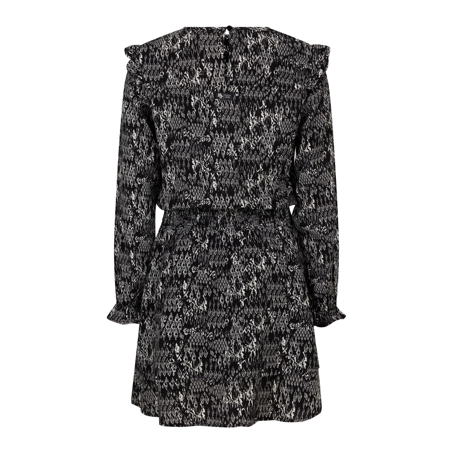 Indian Blue Jeans Dress Afrika Print Black 970081