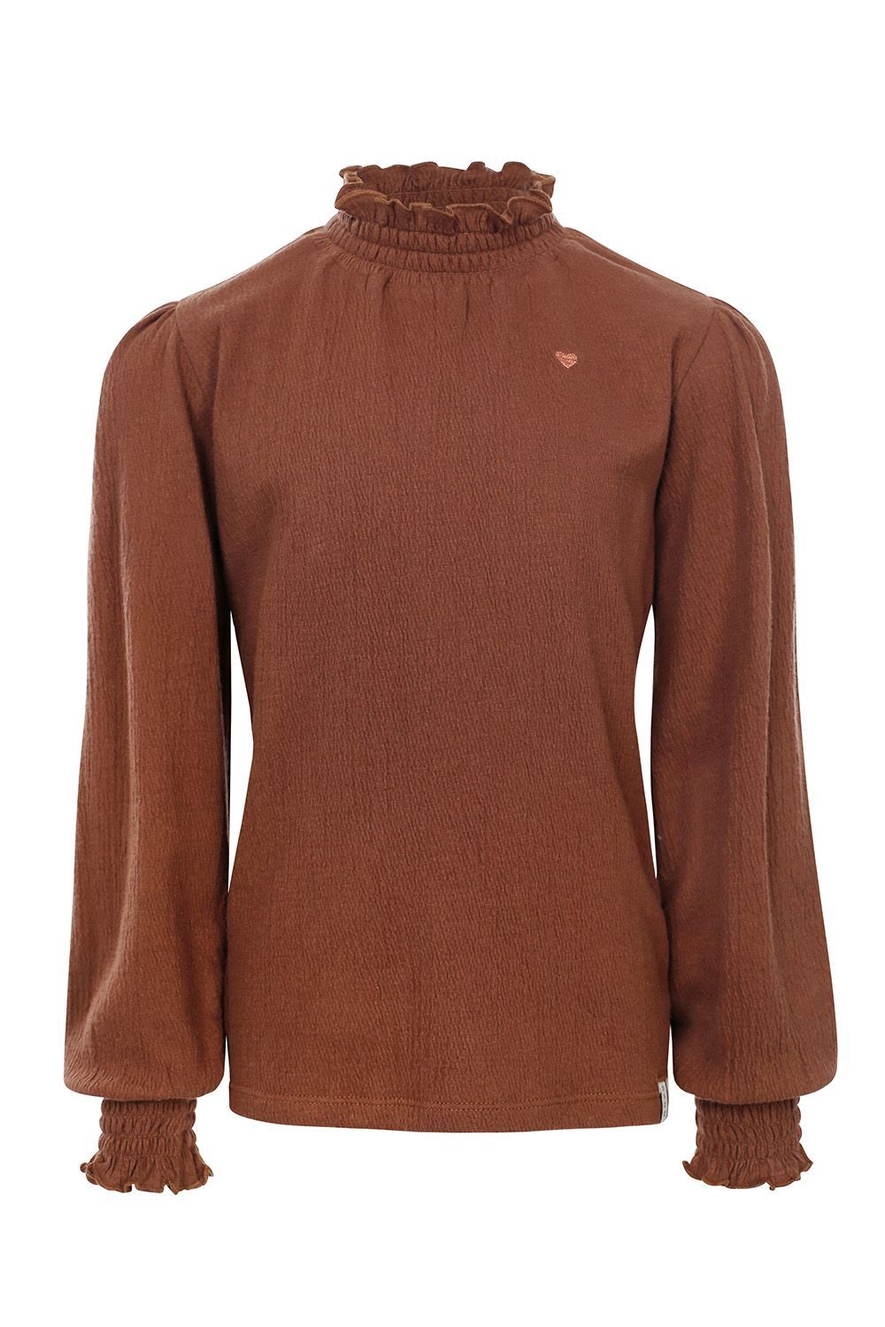 LOOXS Little - Little crinkle T-shirt l/s Chocolate