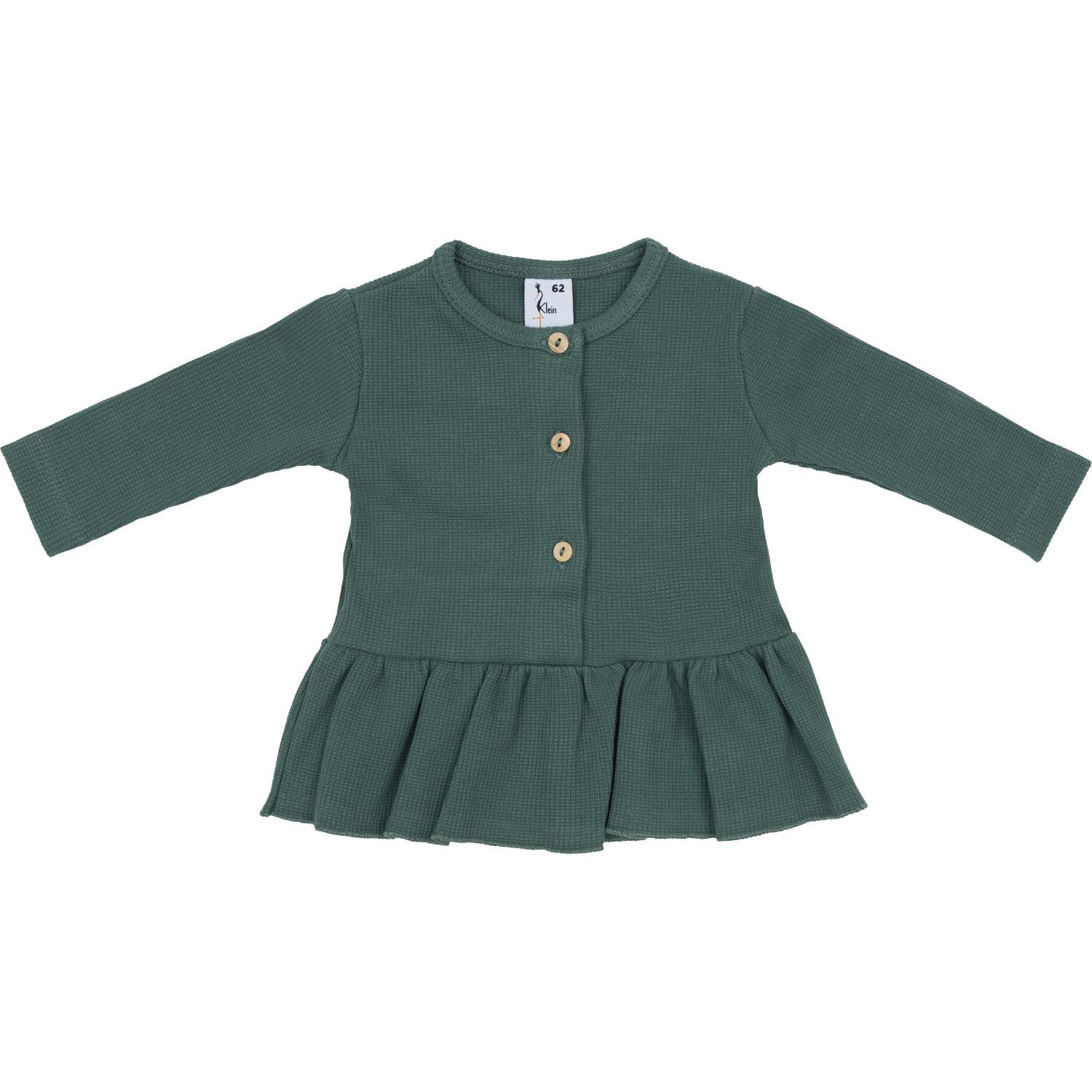Klein Baby Shirt Waffle Ruffle Posy Green KC253