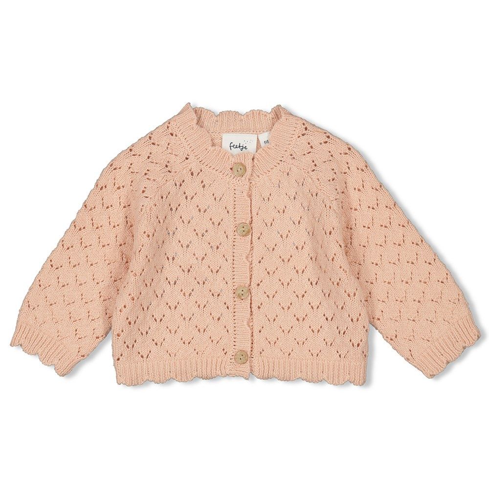 Feetje Vestje gebreid - Little Rosebud l.Roze 51300496
