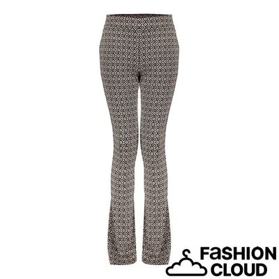 Geisha  Pants jacquard flared 2-tone  000999 - black/sand 41552K-70