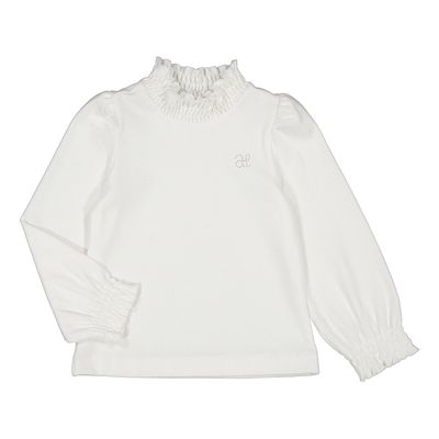 Abel &amp; Lula  Ribbed turtleneck             Natural    5672