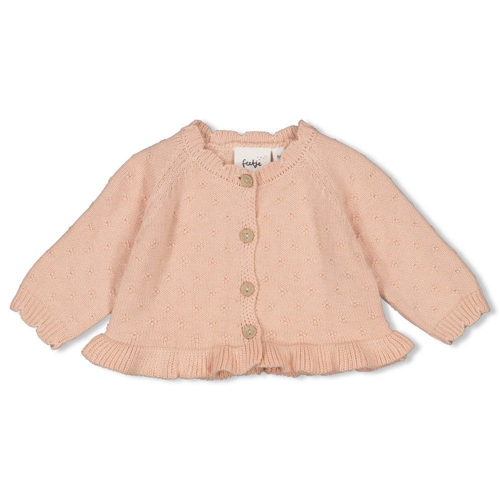 Feetje Vestje gebreid - Sweet Poppy Roze