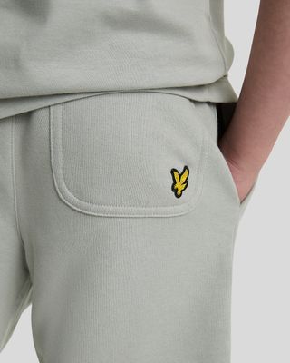 Lyle &amp; Scott Script Embroidered Sweat Short X570 Grey Mirage