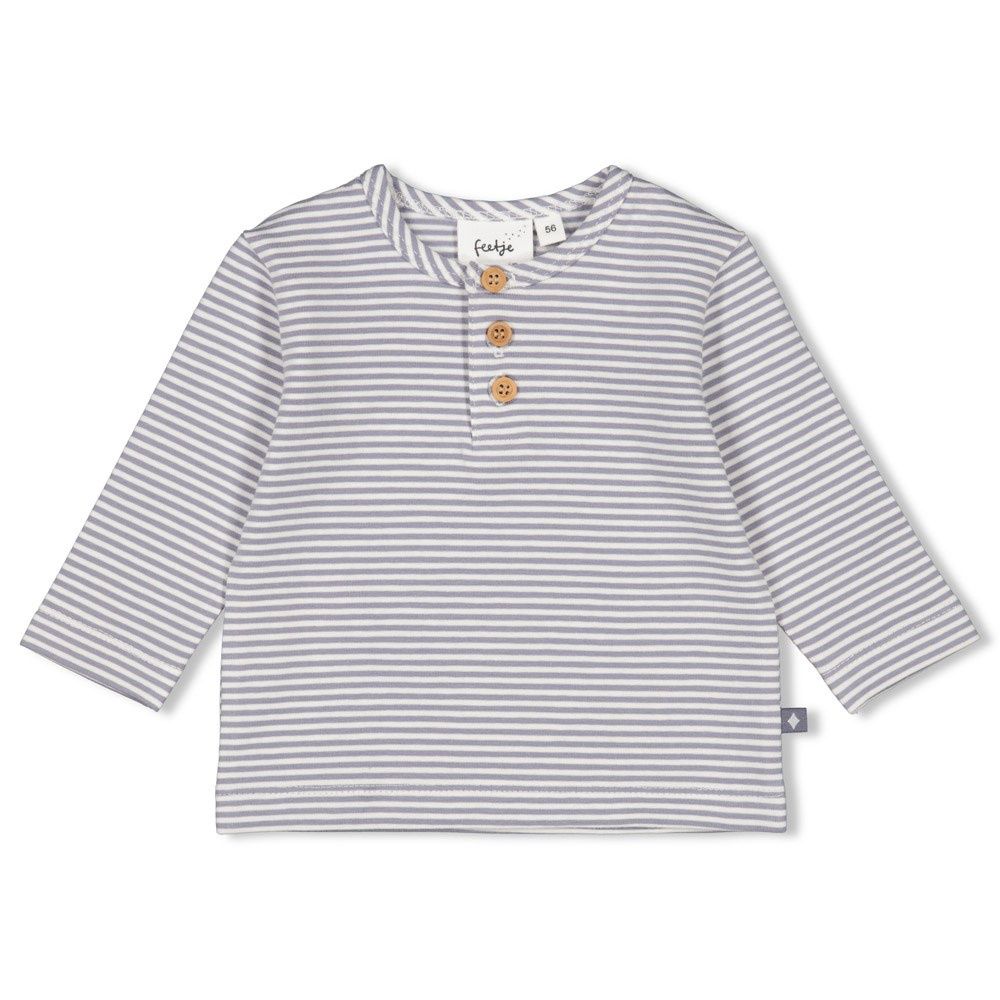 Feetje Longsleeve streep - Farm Life Blauw