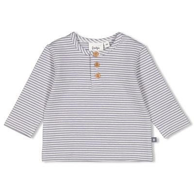 Feetje Longsleeve streep - Farm Life Blauw