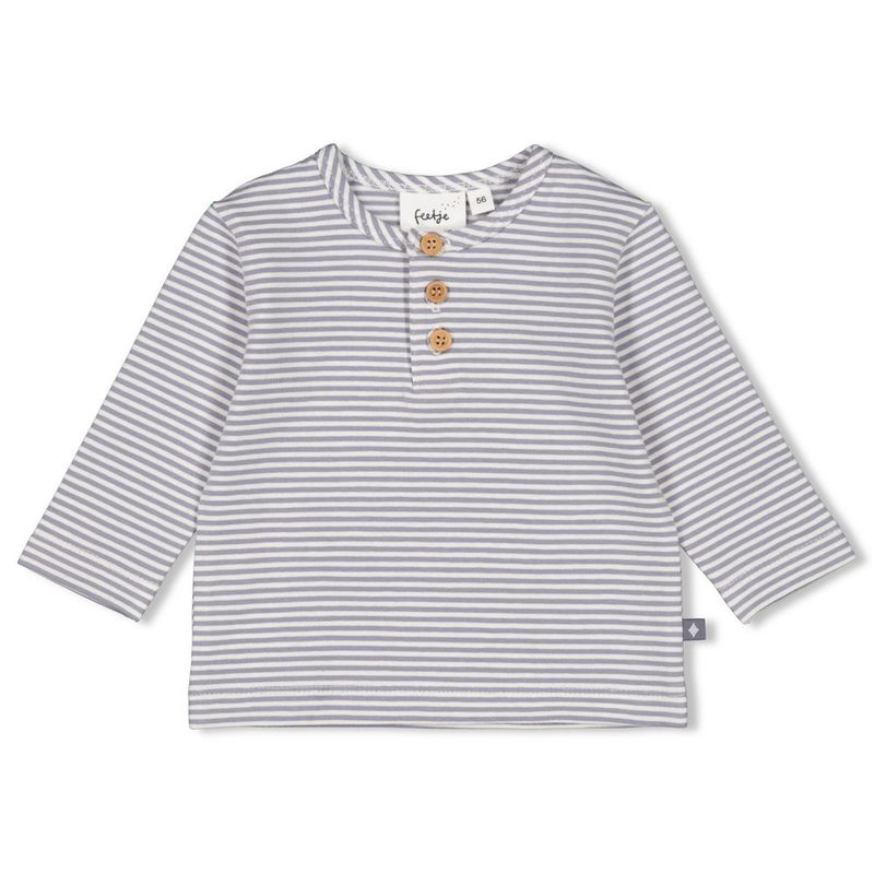 Feetje Longsleeve streep - Farm Life Blauw