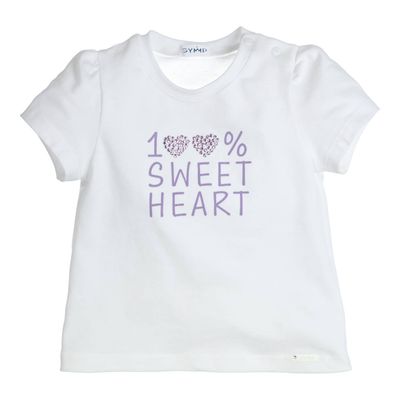 Gymp T-shirt Aerobic 100% sweetheart White 353-5312-10