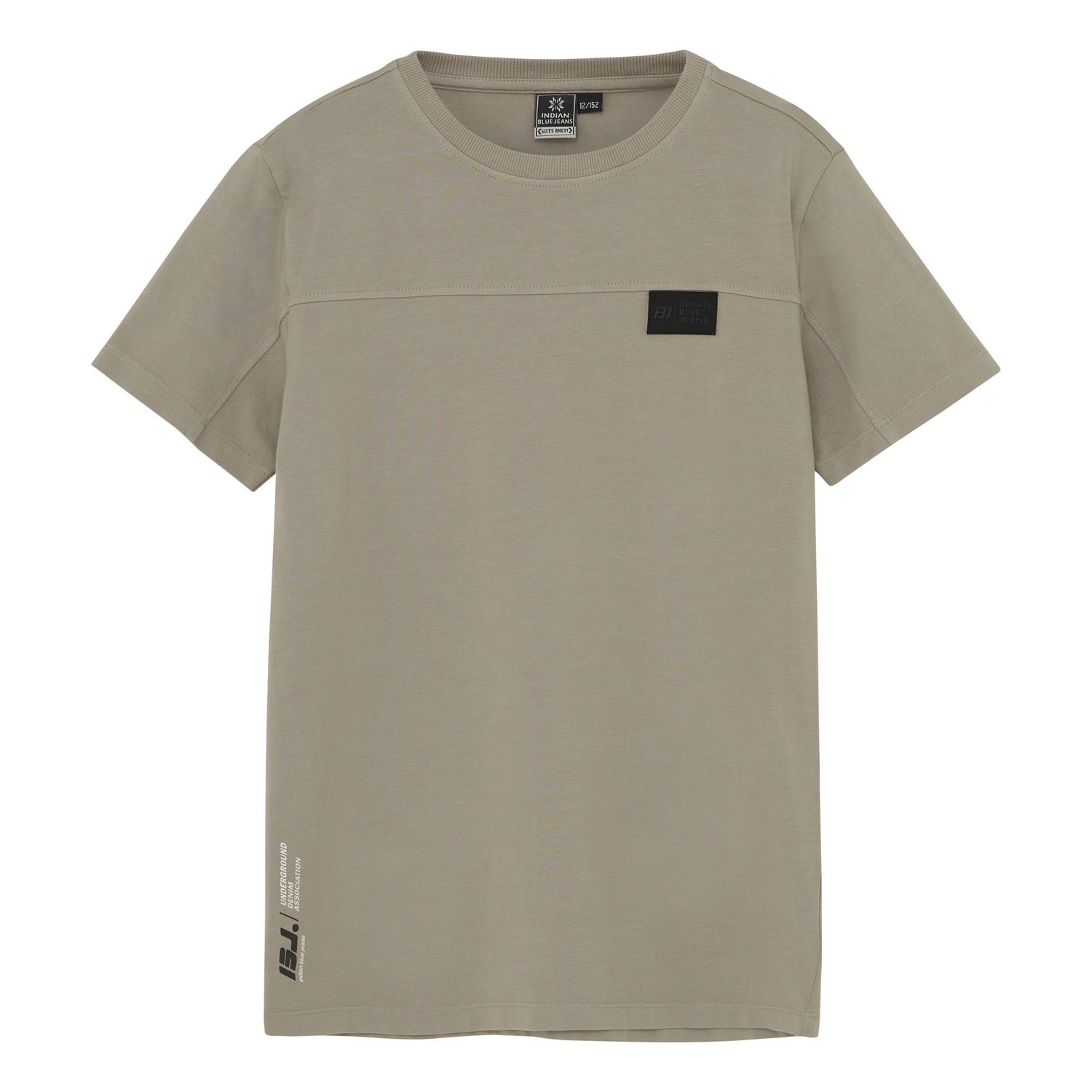 Indian Blue Jeans T-Shirt Basic Cut and Sew Dirty Sand 960126