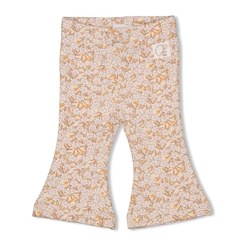 Feetje Flare broek AOP - Flower Field Wit