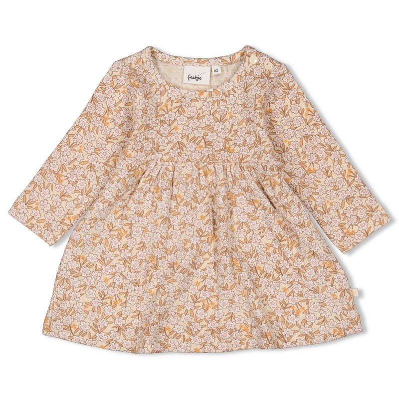 Feetje Jurk AOP l/m - Flower Field Wit