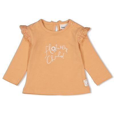 Feetje Longsleeve - Flower Field Oranje