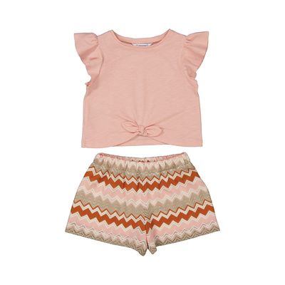 Mayoral Knit short set                3209 Roze