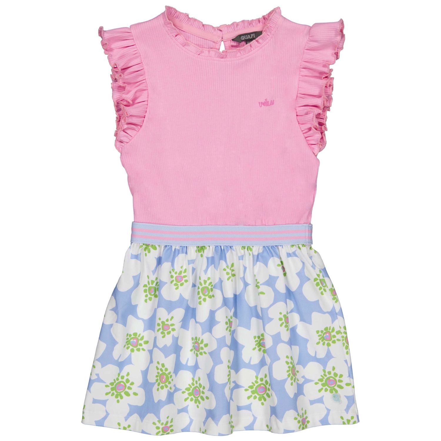 Quapi Meisjes Jurk QS252FABIENNE AOP Blue Flower