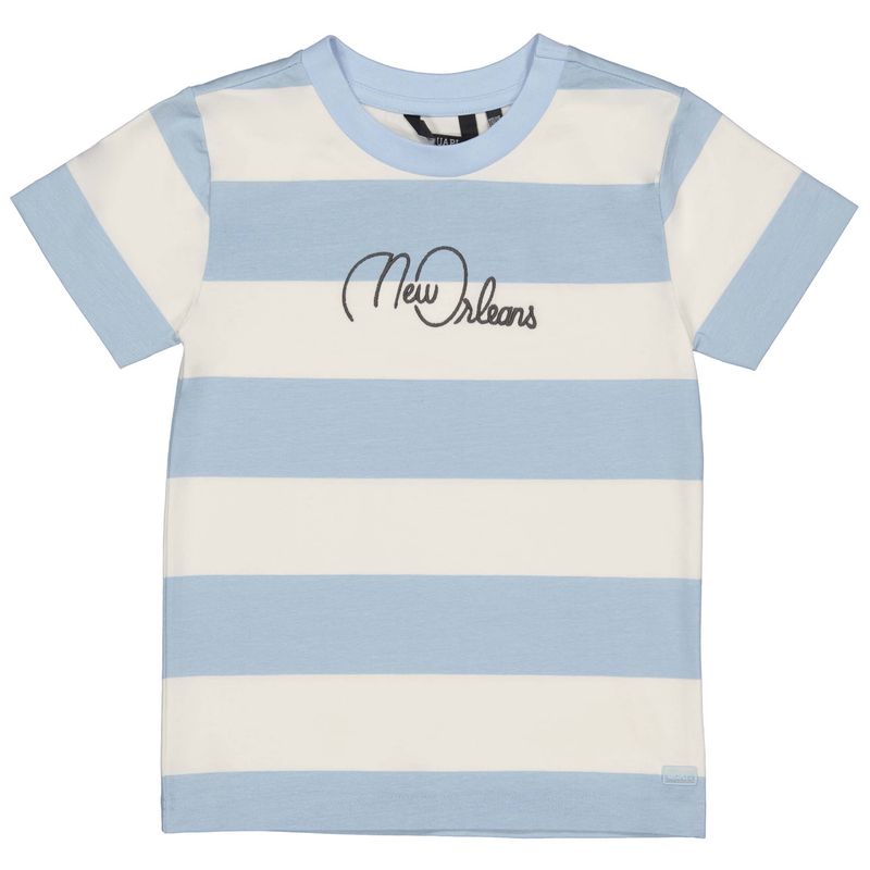 Quapi Jongens Shirt QS252FABIAN AOP Blue Stripe