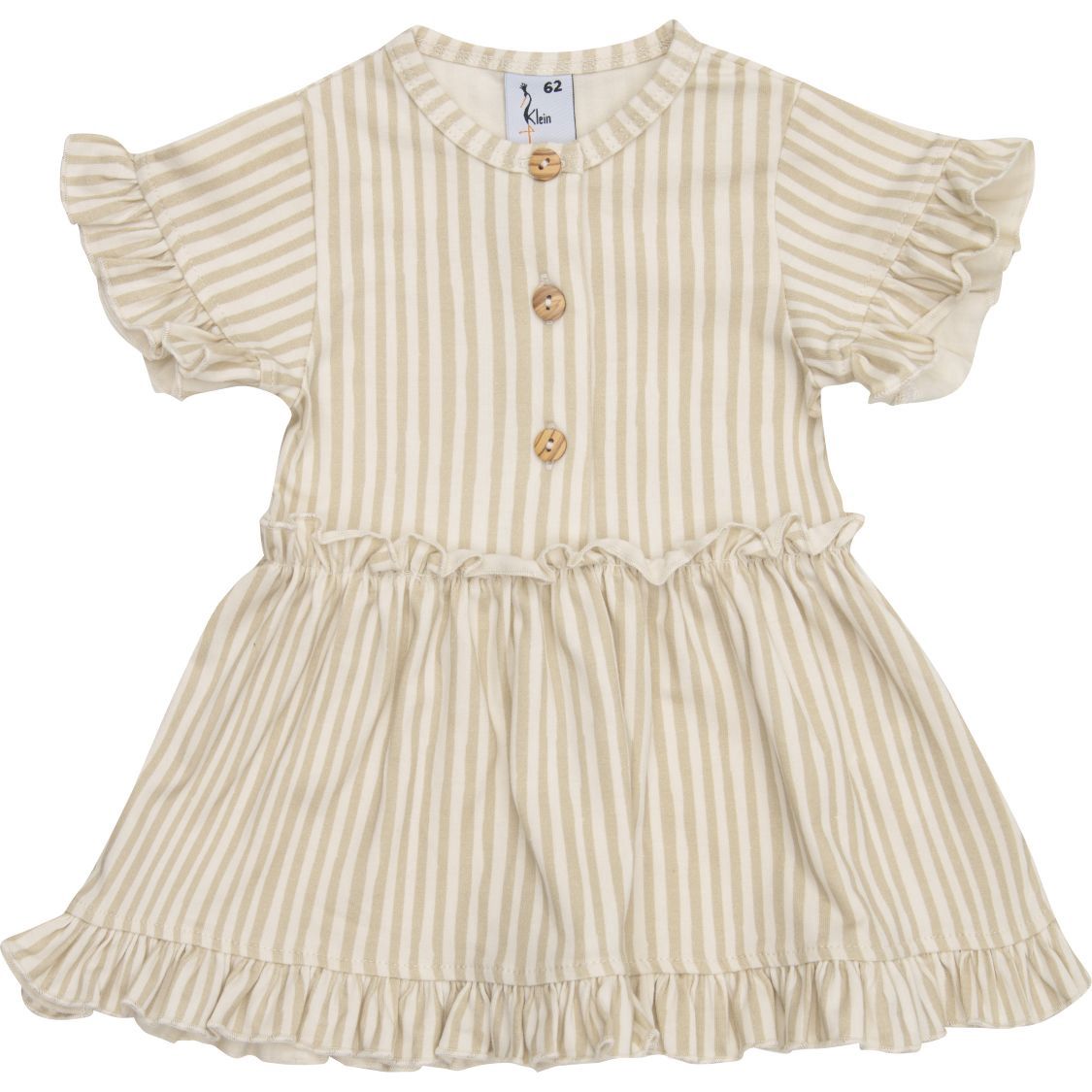 Klein Baby Dress Ruffle Trellis Blue