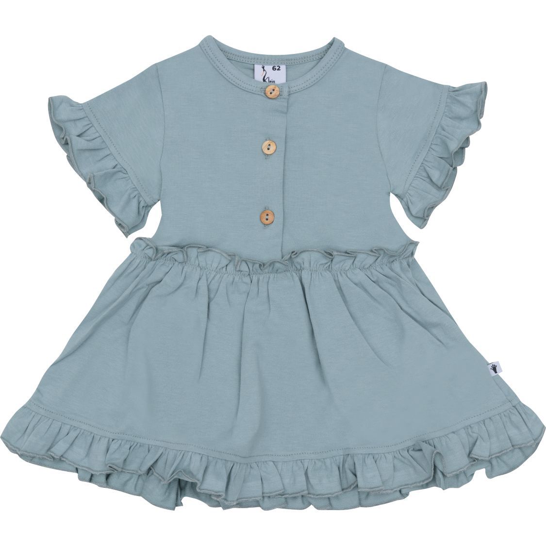 Klein Baby Dress Ruffle AOP Vertical Stripe