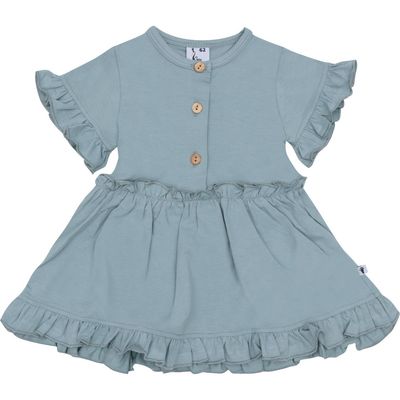 Klein Baby Dress Ruffle AOP Vertical Stripe