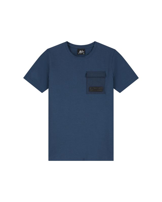 Malelions Junior Nylon Pocket T-Shirt Navy