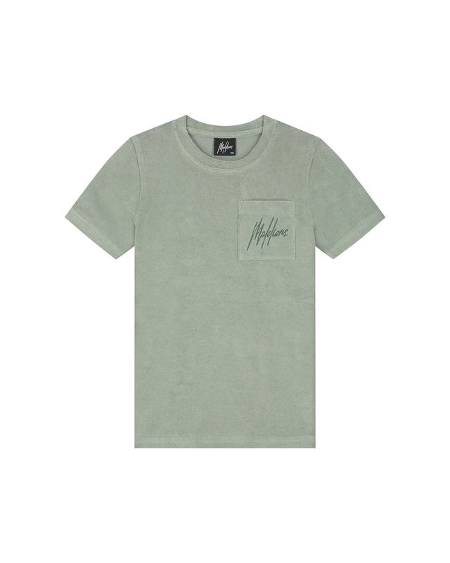 Malelions Junior Signature Towelling T-Shirt Agave Green