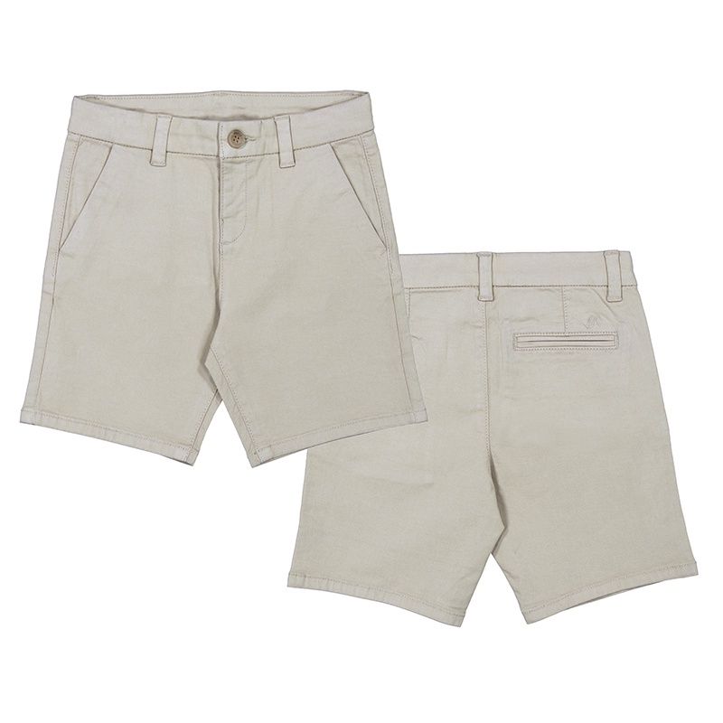 Mayoral Basic twill chino shorts      202 Beige
