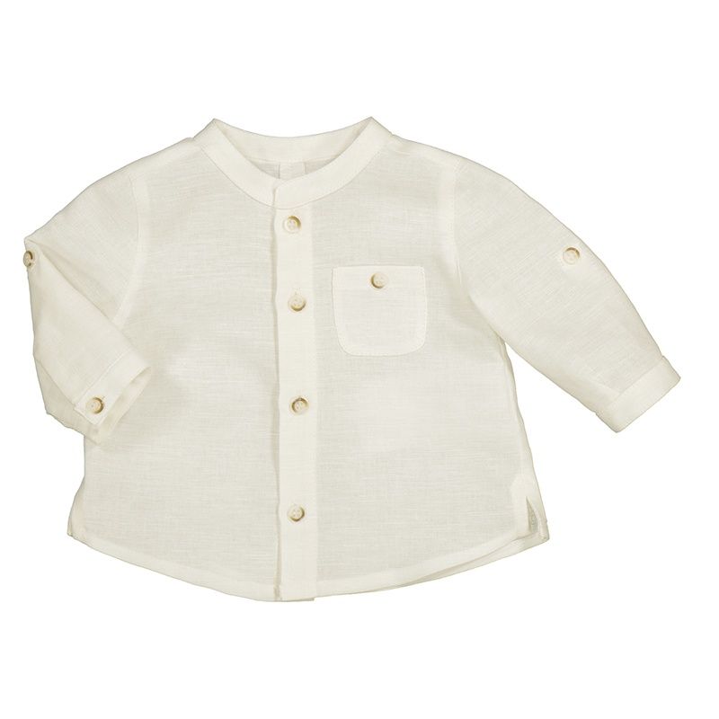 Mayoral L/s mao collar shirt          1103 Wit