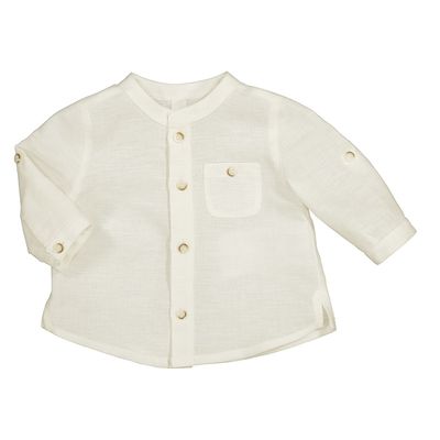 Mayoral L/s mao collar shirt          1103 Wit