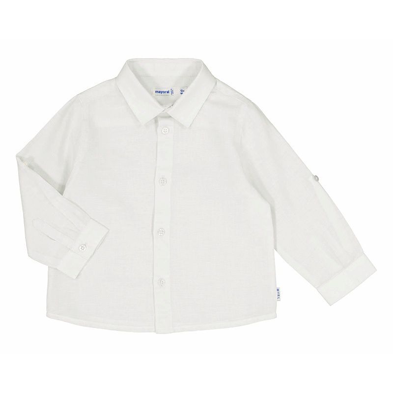Mayoral L/s linen shirt               1116 Wit