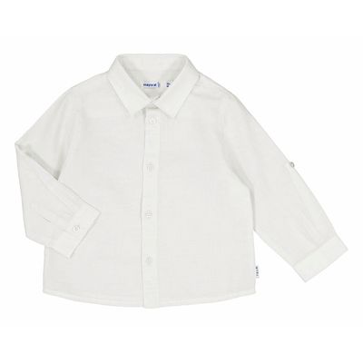 Mayoral L/s linen shirt               1116 Wit