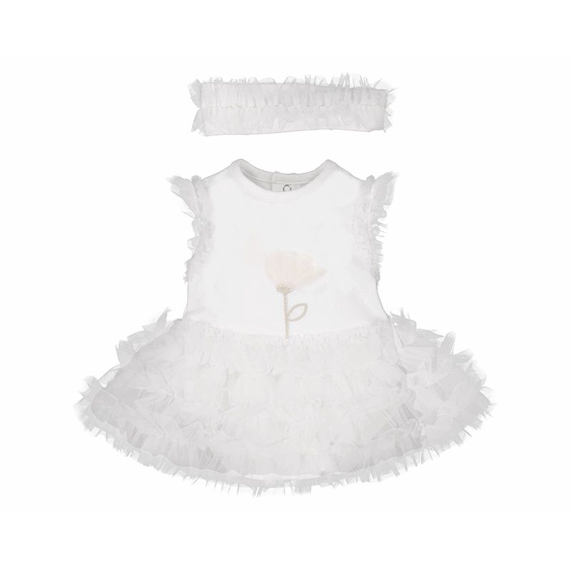 Mayoral tutu body with headband       1756 Wit