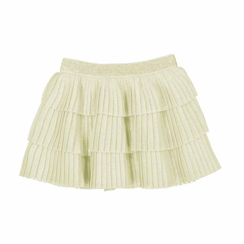 Mayoral Pleated tulle skirt           1901 Beige