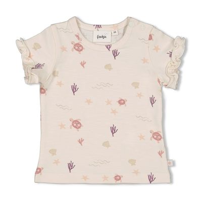 Feetje T-shirt AOP - Starfish Wishes Wit