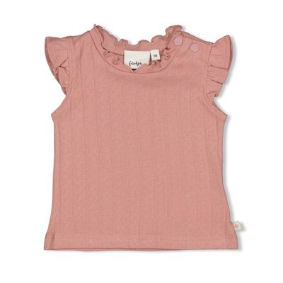 Feetje T-shirt pointelle rib - Starfish Wishes Roze