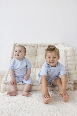 Feetje Shortama wafel - Summer Special Babyblue